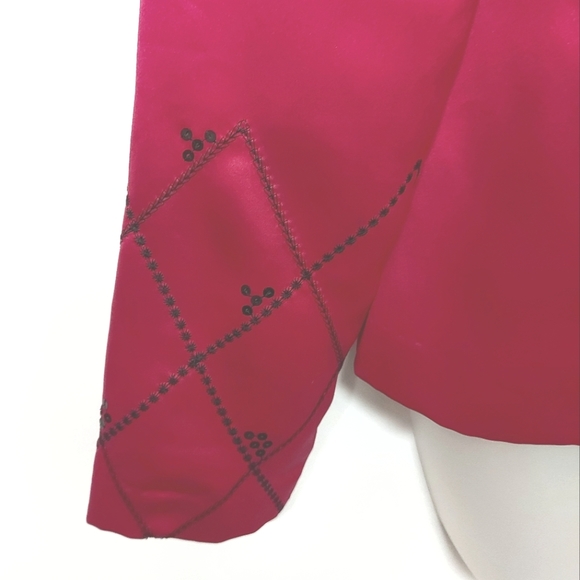 Stanley Scott Vintage Cerise Pink & Black Jacket, Size Small - Picture 5 of 11